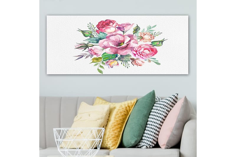 Canvasbillede YTY Floral & Botanical Flerfarvet - 120x50 cm - Boligtilbehør - Billeder & kunst - Billeder på lærred