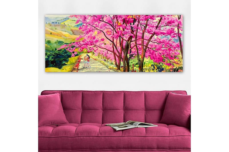 Canvasbillede YTY Floral & Botanical Flerfarvet - 120x50 cm - Boligtilbehør - Billeder & kunst - Billeder på lærred