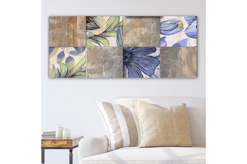 Canvasbillede YTY Floral & Botanical Flerfarvet - 120x50 cm - Boligtilbehør - Billeder & kunst - Billeder på lærred