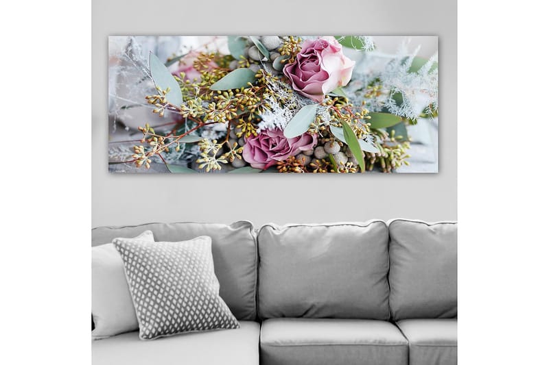 Canvasbillede YTY Floral & Botanical Flerfarvet - 120x50 cm - Boligtilbehør - Billeder & kunst - Billeder på lærred