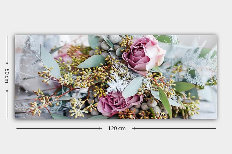 Canvasbillede YTY Floral & Botanical Flerfarvet - 120x50 cm - Boligtilbehør - Billeder & kunst - Billeder på lærred