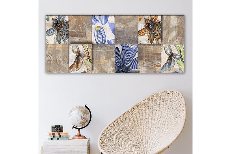 Canvasbillede YTY Floral & Botanical Flerfarvet - 120x50 cm - Boligtilbehør - Billeder & kunst - Billeder på lærred