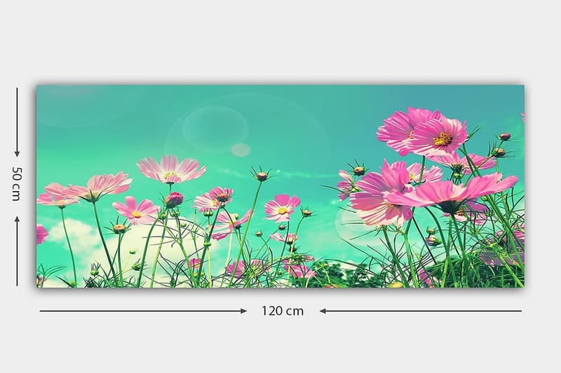 Canvasbillede YTY Floral & Botanical Flerfarvet - 120x50 cm - Boligtilbehør - Billeder & kunst - Billeder på lærred