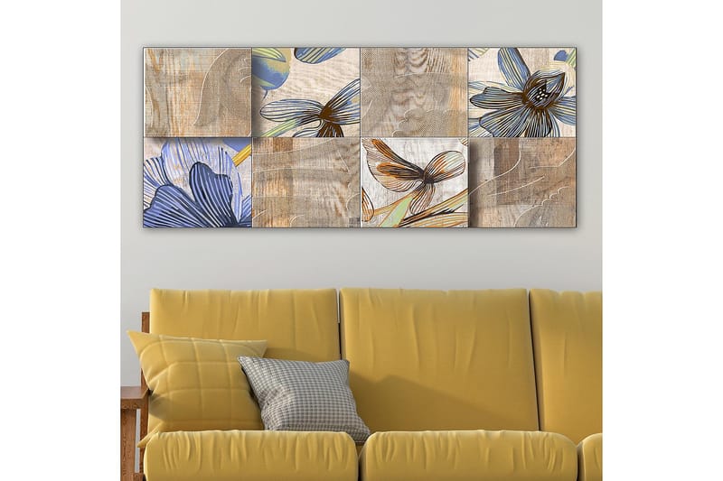 Canvasbillede YTY Floral & Botanical Flerfarvet - 120x50 cm - Boligtilbehør - Billeder & kunst - Billeder på lærred