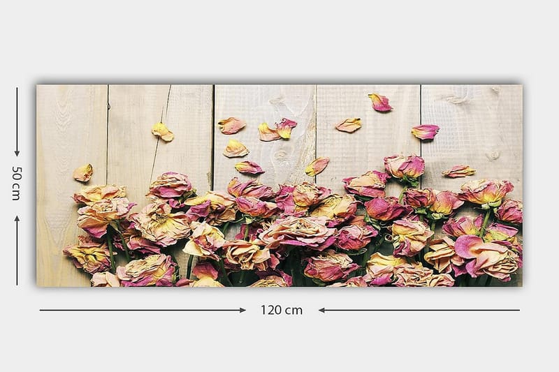 Canvasbillede YTY Floral & Botanical Flerfarvet - 120x50 cm - Boligtilbehør - Billeder & kunst - Billeder på lærred