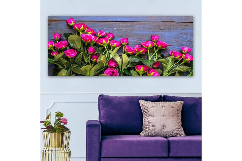 Canvasbillede YTY Floral & Botanical Flerfarvet - 120x50 cm - Boligtilbehør - Billeder & kunst - Billeder på lærred