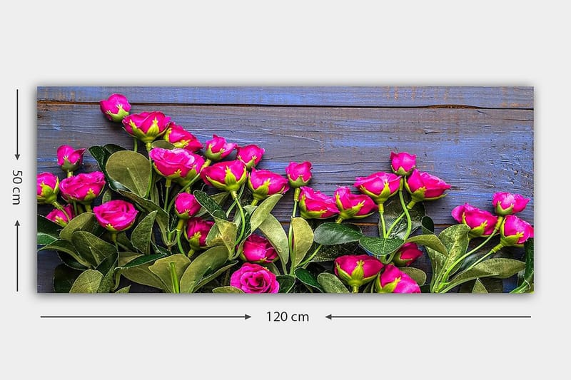 Canvasbillede YTY Floral & Botanical Flerfarvet - 120x50 cm - Boligtilbehør - Billeder & kunst - Billeder på lærred