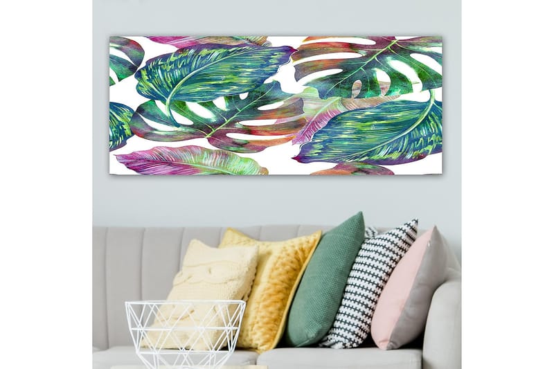 Canvasbillede YTY Floral & Botanical Flerfarvet - 120x50 cm - Boligtilbehør - Billeder & kunst - Billeder på lærred