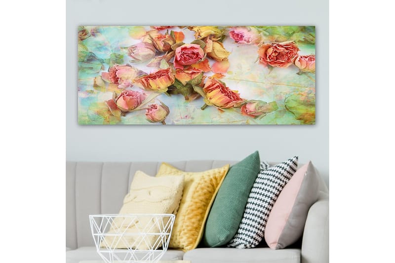 Canvasbillede YTY Floral & Botanical Flerfarvet - 120x50 cm - Boligtilbehør - Billeder & kunst - Billeder på lærred