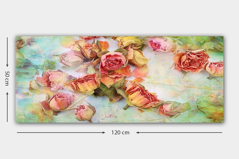 Canvasbillede YTY Floral & Botanical Flerfarvet - 120x50 cm - Boligtilbehør - Billeder & kunst - Billeder på lærred