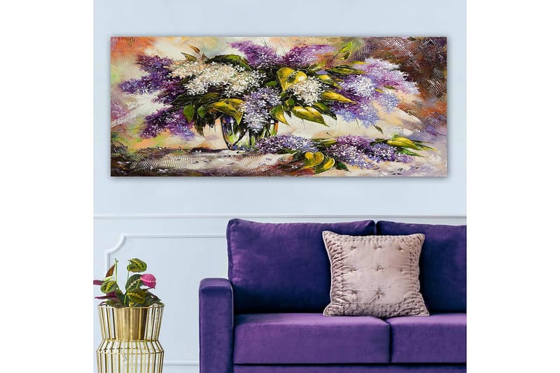 Canvasbillede YTY Floral & Botanical Flerfarvet - 120x50 cm - Boligtilbehør - Billeder & kunst - Billeder på lærred