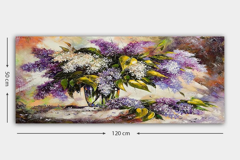 Canvasbillede YTY Floral & Botanical Flerfarvet - 120x50 cm - Boligtilbehør - Billeder & kunst - Billeder på lærred