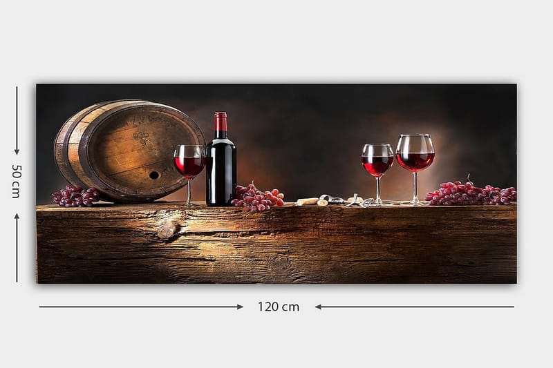 Canvasbillede YTY Food & Beverage Flerfarvet - 120x50 cm - Boligtilbehør - Billeder & kunst - Billeder på lærred