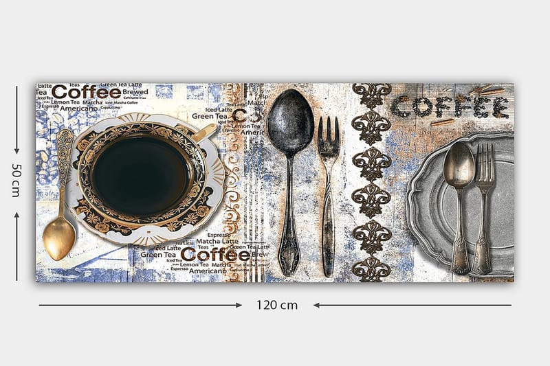 Canvasbillede YTY Food & Beverage Flerfarvet - 120x50 cm - Boligtilbehør - Billeder & kunst - Billeder på lærred