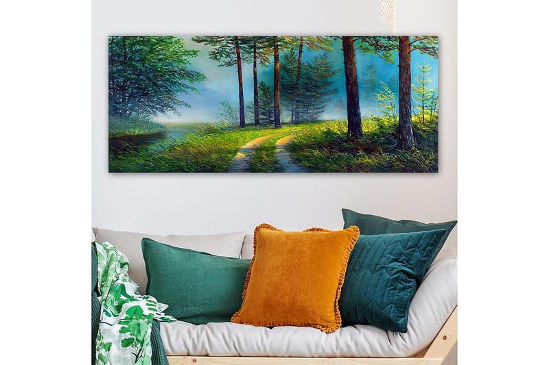 Canvasbillede YTY Landscape & Nature Flerfarvet - 120x50 cm - Boligtilbehør - Billeder & kunst - Billeder på lærred