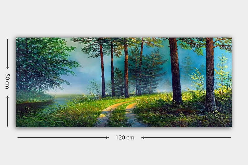 Canvasbillede YTY Landscape & Nature Flerfarvet - 120x50 cm - Boligtilbehør - Billeder & kunst - Billeder på lærred