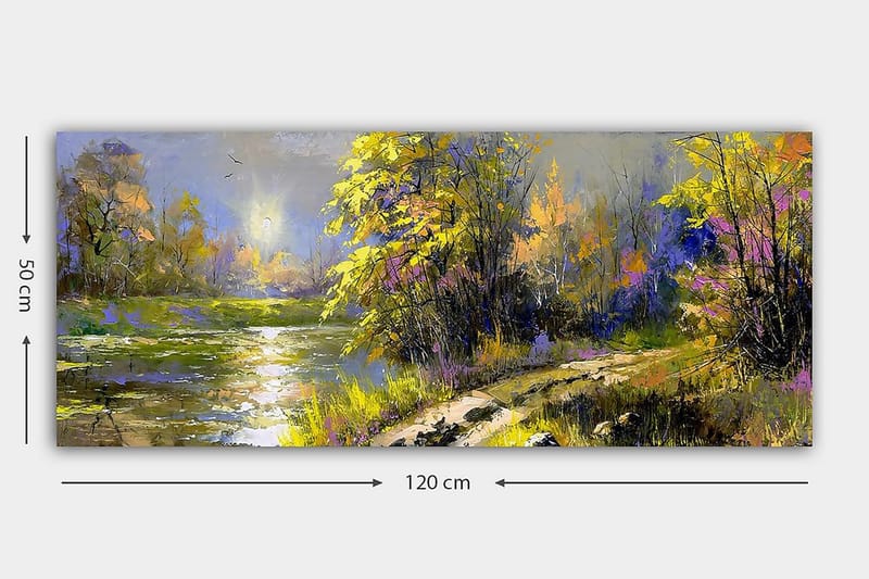 Canvasbillede YTY Landscape & Nature Flerfarvet - 120x50 cm - Boligtilbehør - Billeder & kunst - Billeder på lærred