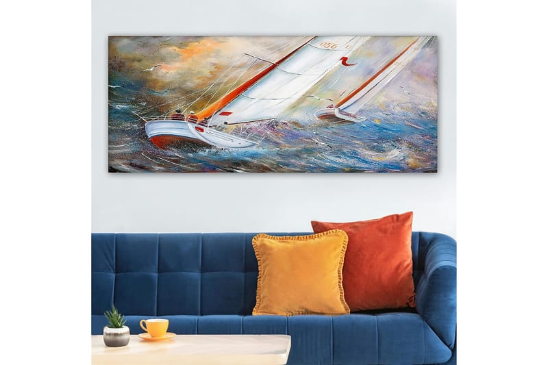 Canvasbillede YTY Nautical & Beach Flerfarvet - 120x50 cm - Boligtilbehør - Billeder & kunst - Billeder på lærred