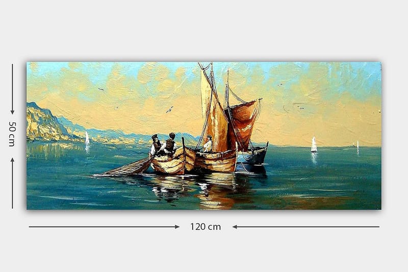 Canvasbillede YTY Nautical & Beach Flerfarvet - 120x50 cm - Boligtilbehør - Billeder & kunst - Billeder på lærred