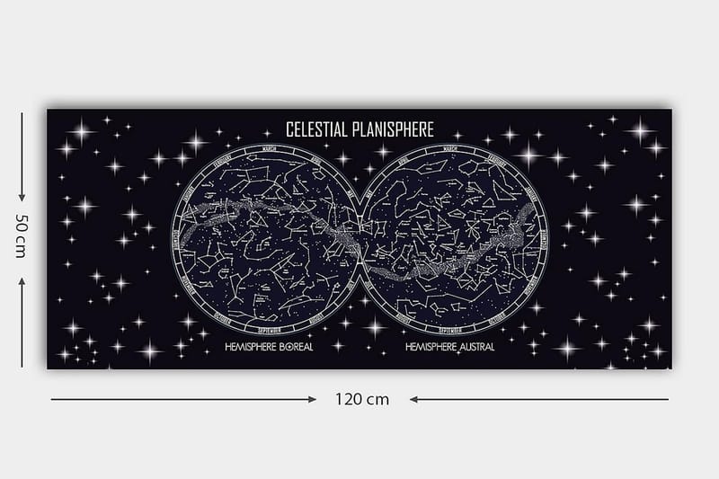 Canvasbillede YTY Outer Space Flerfarvet - 120x50 cm - Boligtilbehør - Billeder & kunst - Billeder på lærred