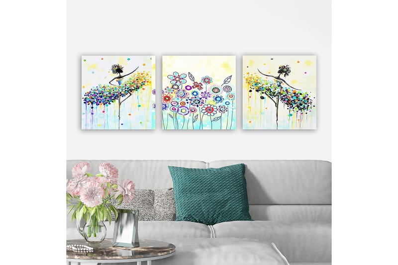 Decorative Canvas Painting (3 Pieces) 30x30 - Boligtilbehør - Billeder & kunst - Billeder på lærred