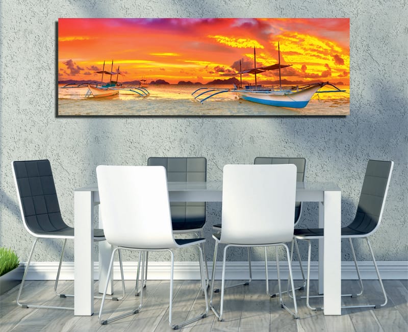 Dekorativ Canvasbillede 30x80 cm - Flerfarvet - Boligtilbehør - Billeder & kunst - Billeder på lærred