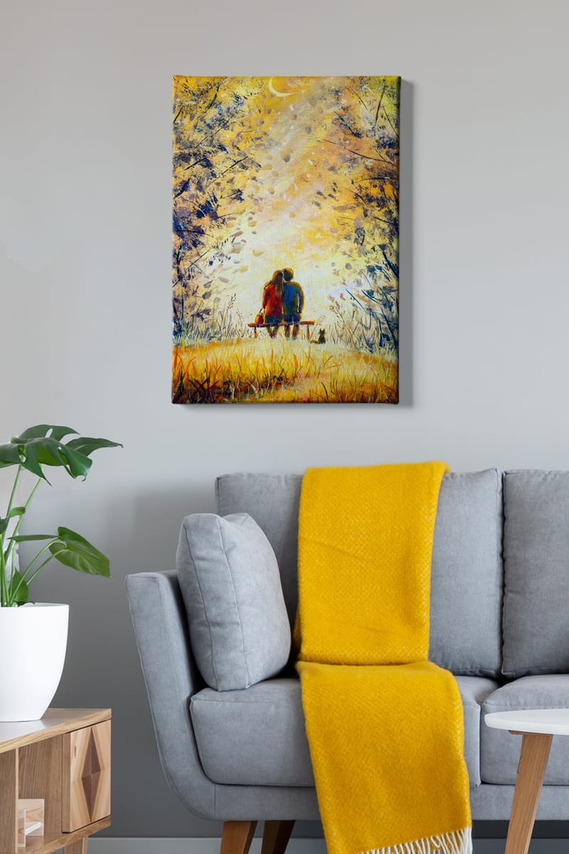 Dekorativ Canvasbillede 50x70 cm - Flerfarvet - Boligtilbehør - Billeder & kunst - Billeder på lærred