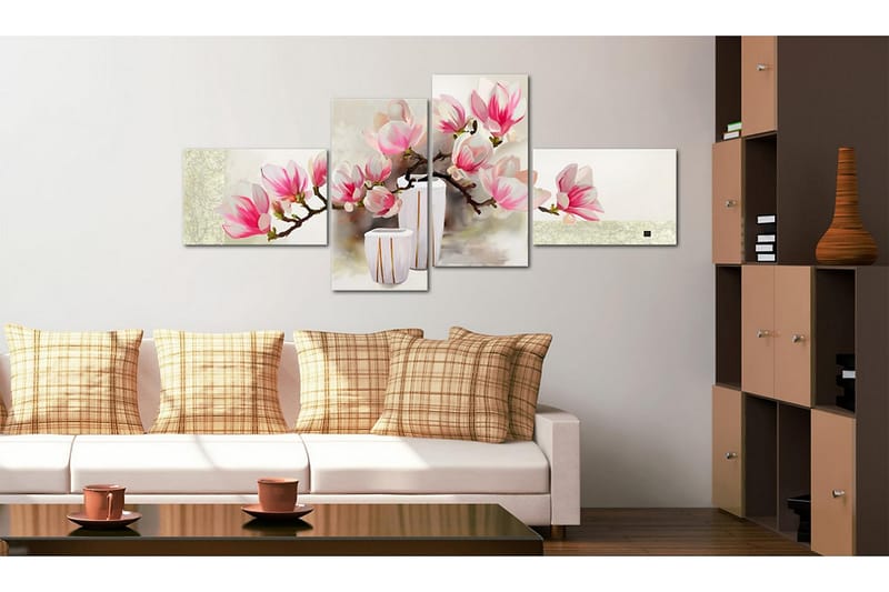 Kanvasbillede Fragrance of magnolias 100x45 cm - Artgeist sp. z o. o. - Boligtilbehør - Billeder & kunst - Billeder på lærred