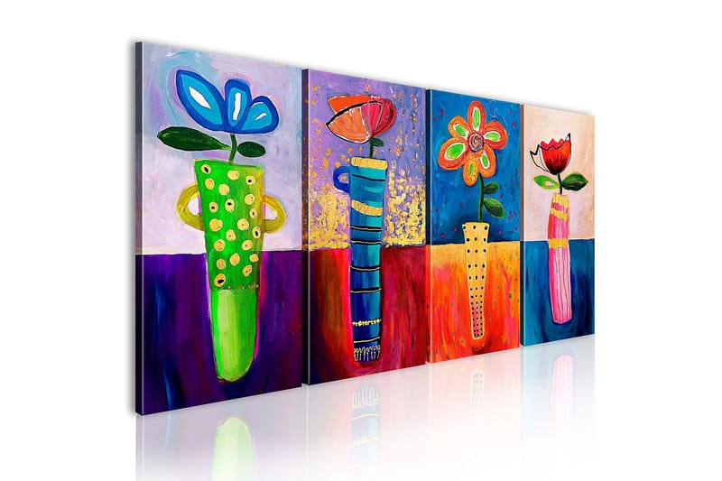 Kanvasbillede Regnbueblomster 120x60 cm - Artgeist sp. z o. o. - Boligtilbehør - Billeder & kunst - Billeder på lærred