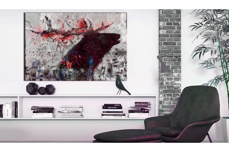 Maleri Ruby Deer 60x40 - Artgeist sp. z o. o. - Boligtilbehør - Billeder & kunst - Billeder på lærred