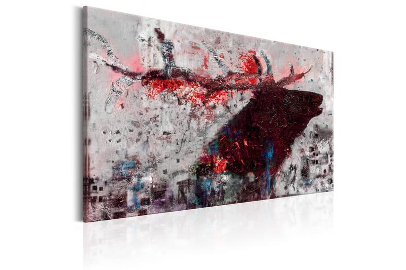 Maleri Ruby Deer 60x40 - Artgeist sp. z o. o. - Boligtilbehør - Billeder & kunst - Billeder på lærred