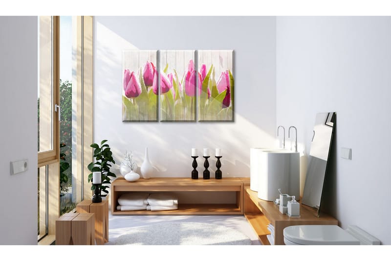 Maling Forårsbuket eller tulipaner 90x60 - Artgeist sp. z o. o. - Boligtilbehør - Billeder & kunst - Billeder på lærred