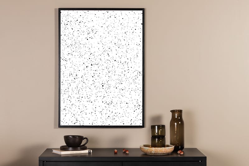 Plakat - Dots - 21x30 - Hvid - Boligtilbehør - Billeder & kunst - Posters & plakater