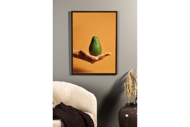 Poster Avocado 21x30 cm - Oransje/Grønn - Boligtilbehør - Billeder & kunst - Posters & plakater