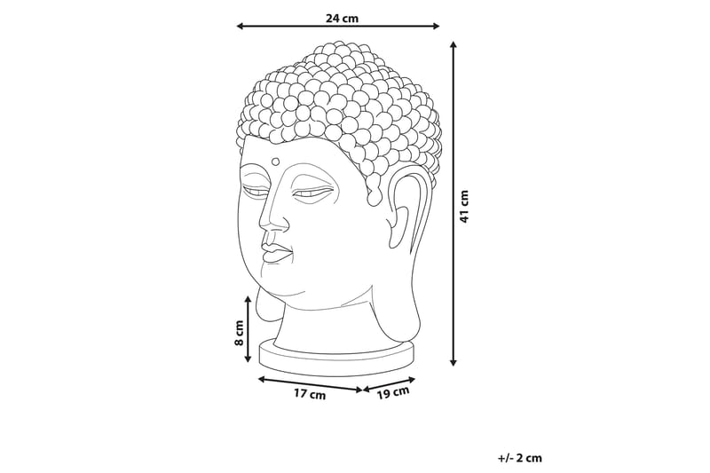 Buddha Figur 24 | 24 | 41 cm - Hvid - Boligtilbehør - Dekoration