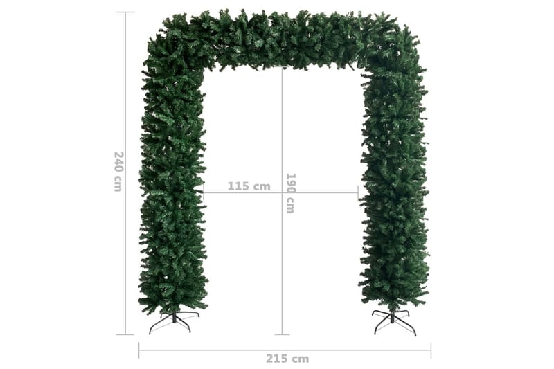 juletræsbue 240 cm grøn - Grøn - Boligtilbehør - Dekoration - Festdekoration