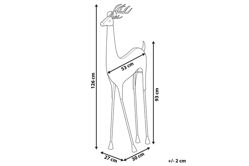 Takala Figur Rensdyr - Keramik/Guld - Boligtilbehør - Dekoration