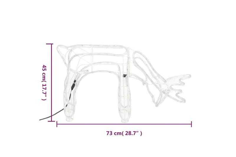 beBasic foldbart rensdyr 144 LED'er varmt hvidt lys - Boligtilbehør - Julepynt & højtidsdekorationer - Juelpynt og juledekoration - Julelys