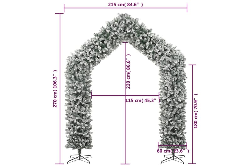 beBasic juleguirlande med sne buefacon 270 cm - Boligtilbehør - Julepynt & højtidsdekorationer - Juelpynt og juledekoration - Plastik juletræ