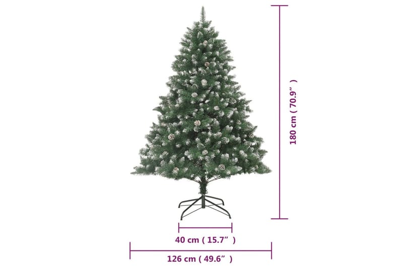 beBasic kunstigt juletræ med juletræsfod 180 cm PVC - Boligtilbehør - Julepynt & højtidsdekorationer - Juelpynt og juledekoration - Plastik juletræ