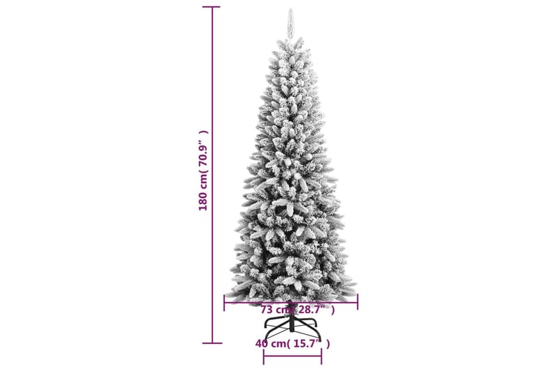 beBasic kunstigt juletræ med sne 180 cm PVC og PE - Boligtilbehør - Julepynt & højtidsdekorationer - Juelpynt og juledekoration - Plastik juletræ