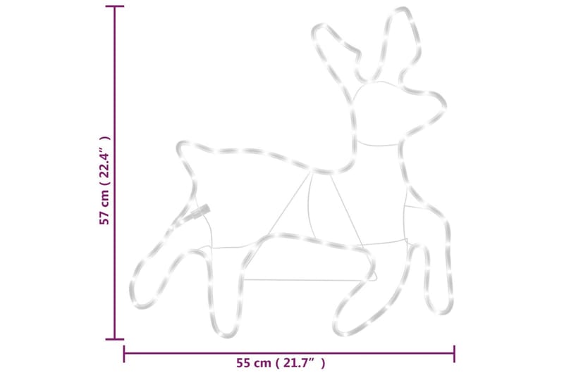 beBasic rensdyr 72 LED'er julefigur varmt hvidt lys - Boligtilbehør - Julepynt & højtidsdekorationer - Juelpynt og juledekoration - Julelys