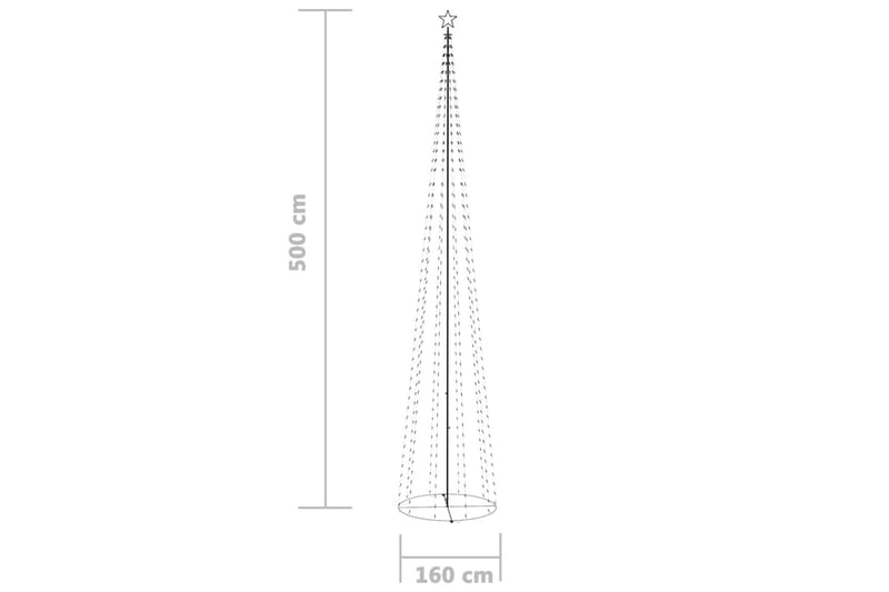 kegleformet juletræ 160x500 cm 752 LED'er blåt lys - Blå - Boligtilbehør - Julepynt & højtidsdekorationer - Juelpynt og juledekoration - Plastik juletræ