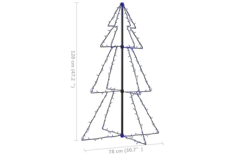 kegleformet juletræ 78x120 cm 160 LED indendørs & udendørs - Boligtilbehør - Julepynt & højtidsdekorationer - Juelpynt og juledekoration - Plastik juletræ