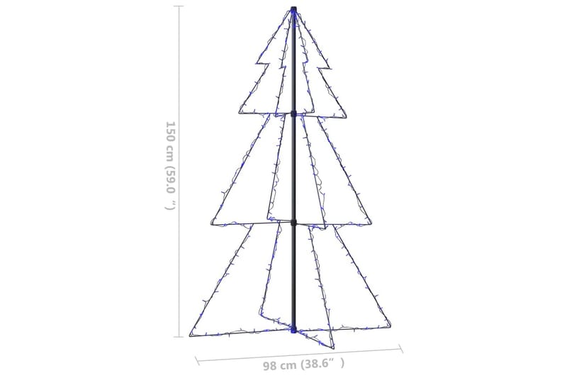 kegleformet juletræ 98x150 cm 200 LED indendørs & udendørs - Boligtilbehør - Julepynt & højtidsdekorationer - Juelpynt og juledekoration - Plastik juletræ