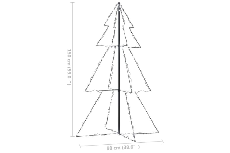 kegleformet juletræ 98x150 cm 200 LED-lys indendørs/udendørs - Boligtilbehør - Julepynt & højtidsdekorationer - Juelpynt og juledekoration - Plastik juletræ