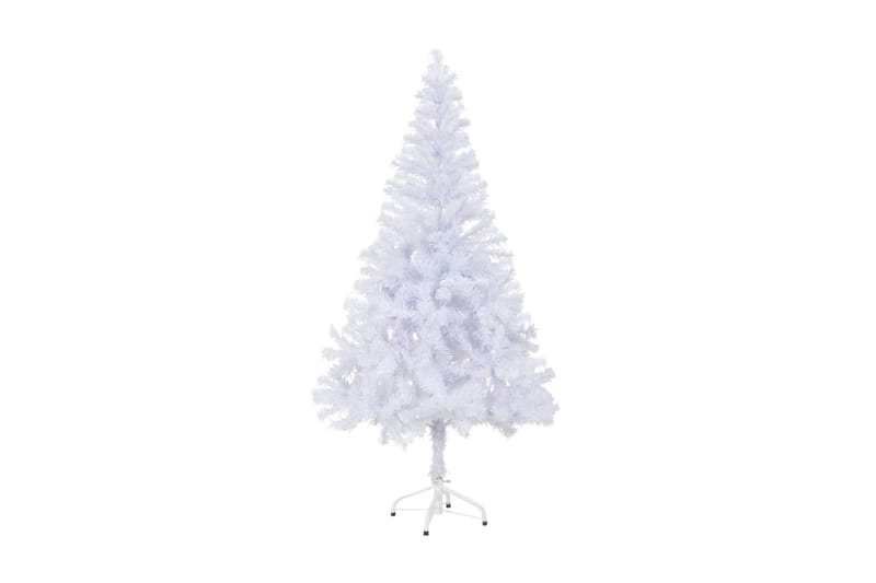 Kunstigt Juletræ Med Fod 150 Cm 380 Grene - Hvid - Plastik juletræ
