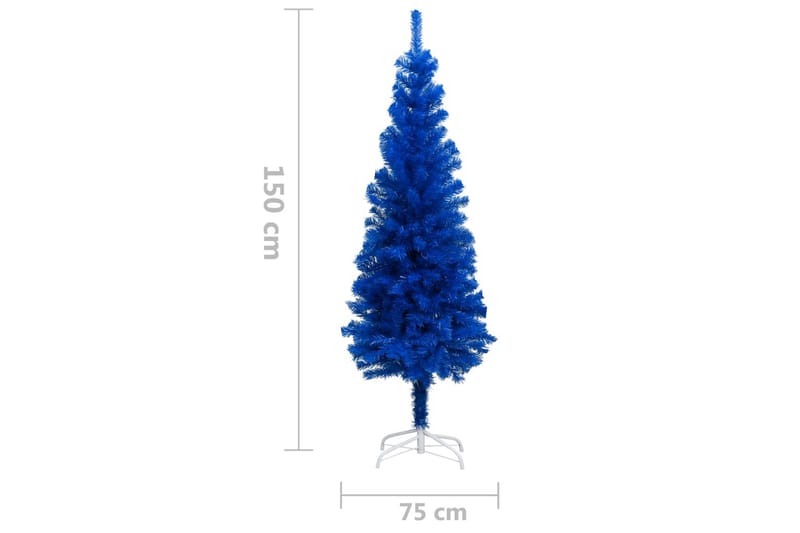 Kunstigt Juletræ Med Fod 150 cm Pvc Blå - Boligtilbehør - Julepynt & højtidsdekorationer - Juelpynt og juledekoration - Plastik juletræ