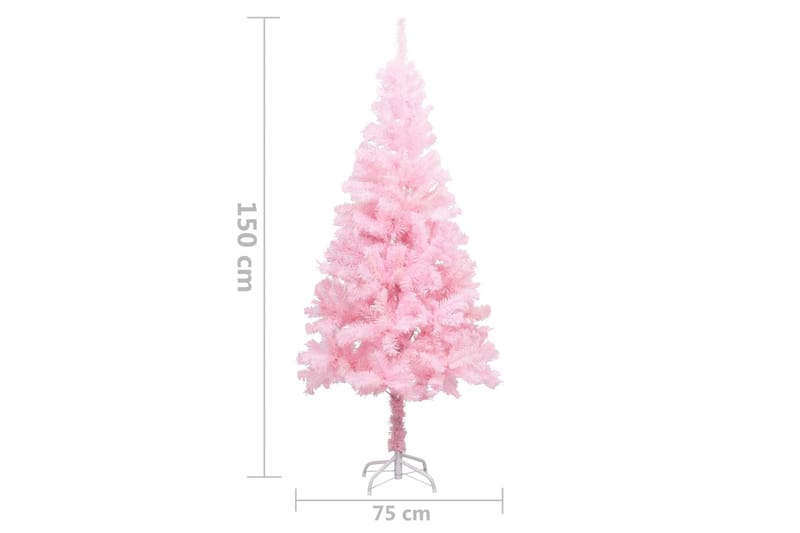 Kunstigt Juletræ Med Fod 150 cm Pvc Pink - Boligtilbehør - Julepynt & højtidsdekorationer - Juelpynt og juledekoration - Plastik juletræ