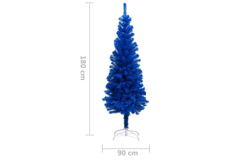 Kunstigt Juletræ Med Fod 180 cm Pvc Blå - Boligtilbehør - Julepynt & højtidsdekorationer - Juelpynt og juledekoration - Plastik juletræ